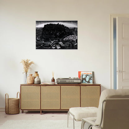 VITORCHIANO NEL CIMINO - MC Escher Brushed Aluminum Print - 70x100 cm / 28x40 inches | MC Escher Aluminum Print | MC Escher Prints