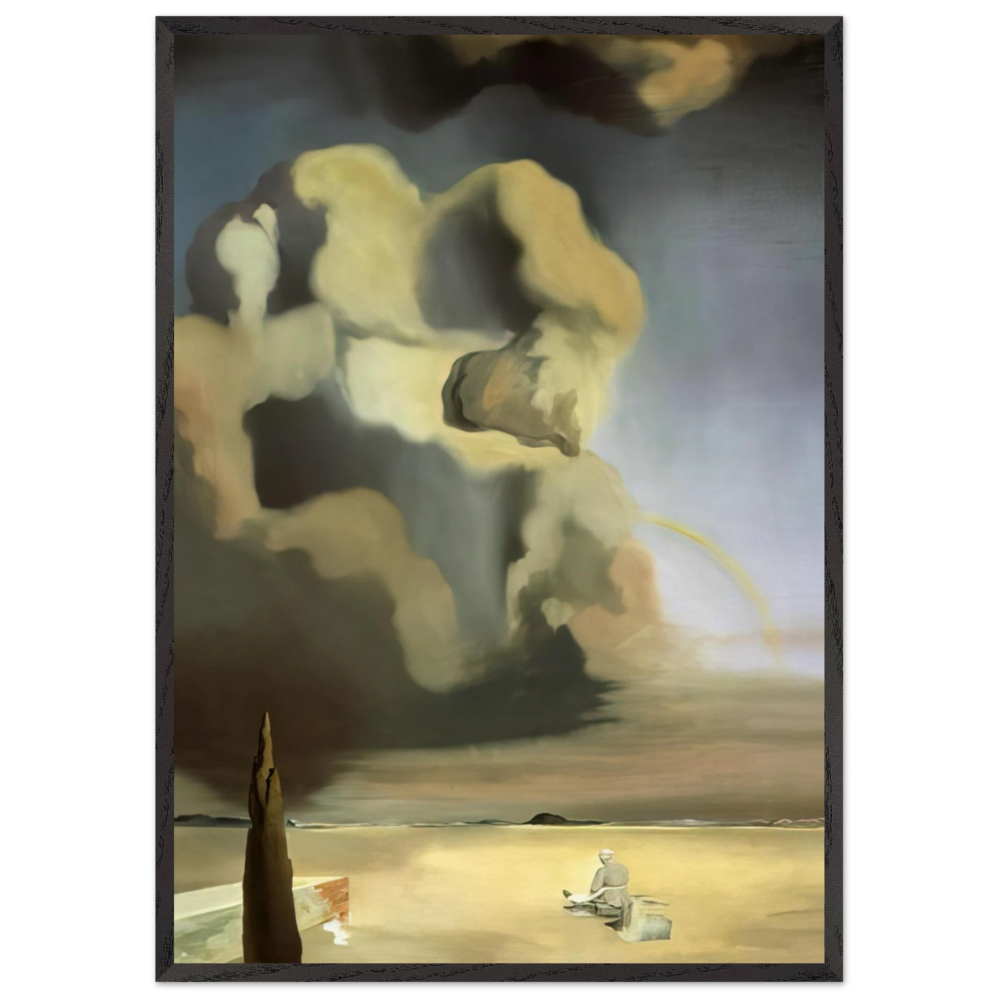 THE SPECTRE AND THE PHANTOM - Salvador Dali Framed Art Print – Black Wooden Frame - Default Title - -Framed Art Print