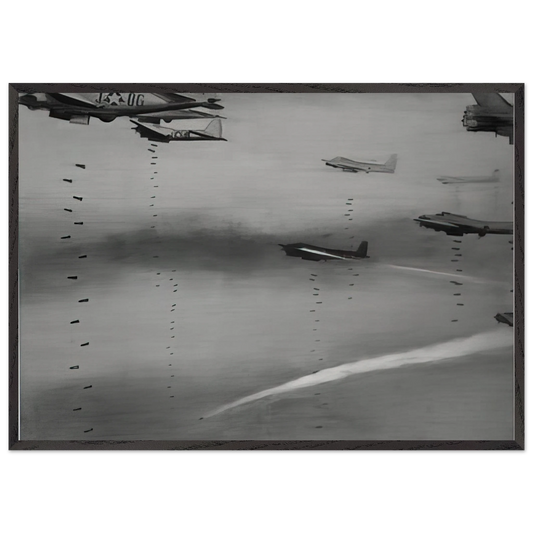 BOMBERS 1963 - Gerhard Richter 70x100 cm / 28x40 inches Framed Art Print – Black Wooden Frame