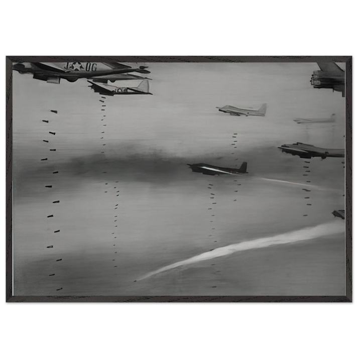 BOMBERS 1963 - Gerhard Richter 70x100 cm / 28x40 inches Framed Art Print – Black Wooden Frame