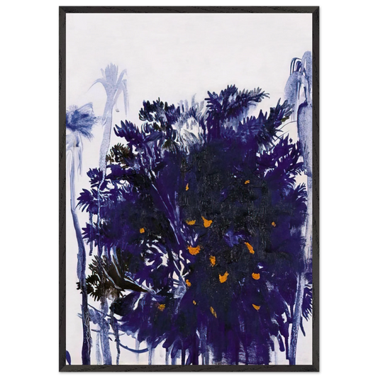 Moreton Bay Fig and Palm Trees - figurative - Brett Whiteley Framed Art Print – Black Wooden Frame - Default Title - -Framed Art Print