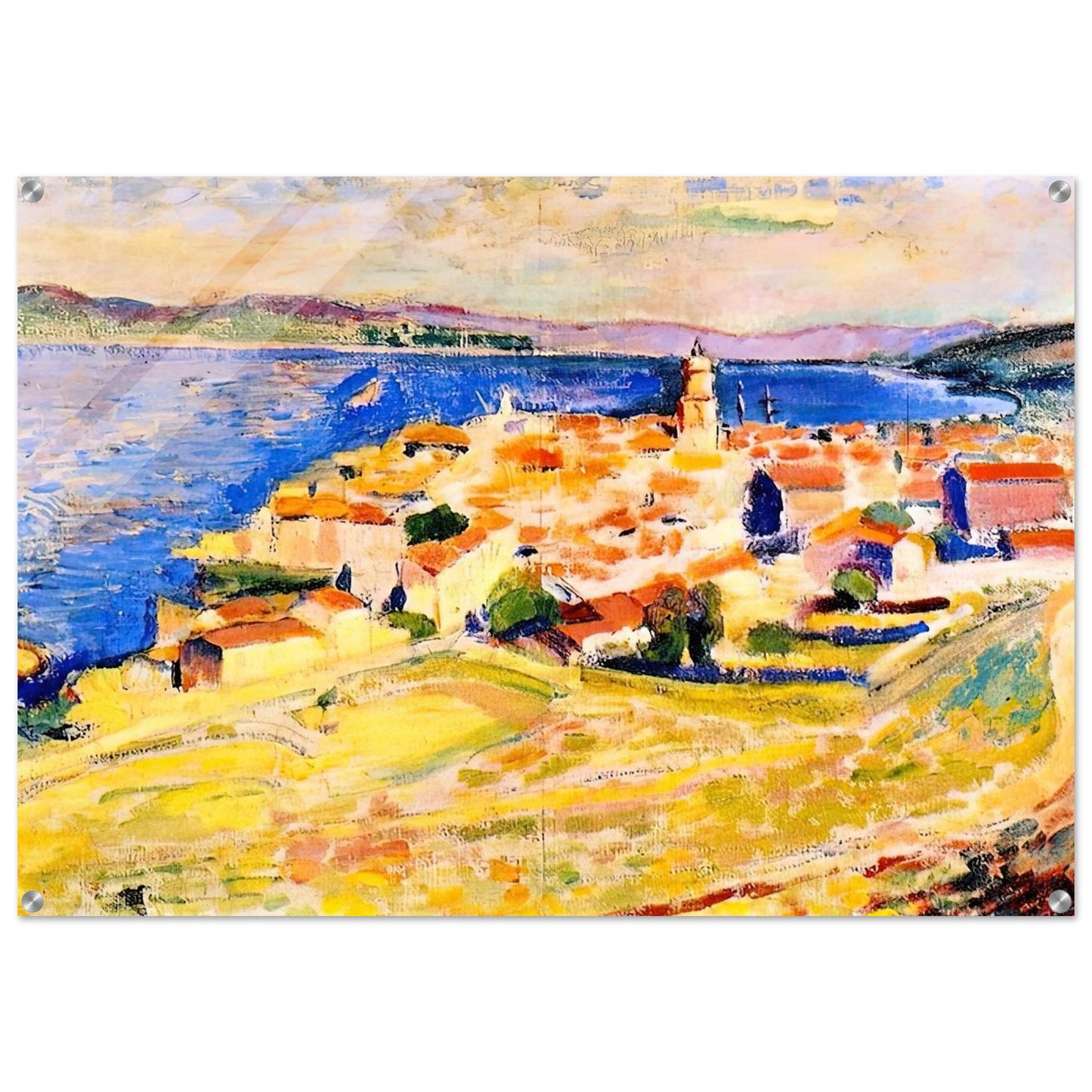 VIEW OF SAINT TROPEZ 1904 - Henri Matisse Acrylic Print - 70x100 cm / 28x40″ inches | Henri Matisse Wall Art | Henri Matisse Prints