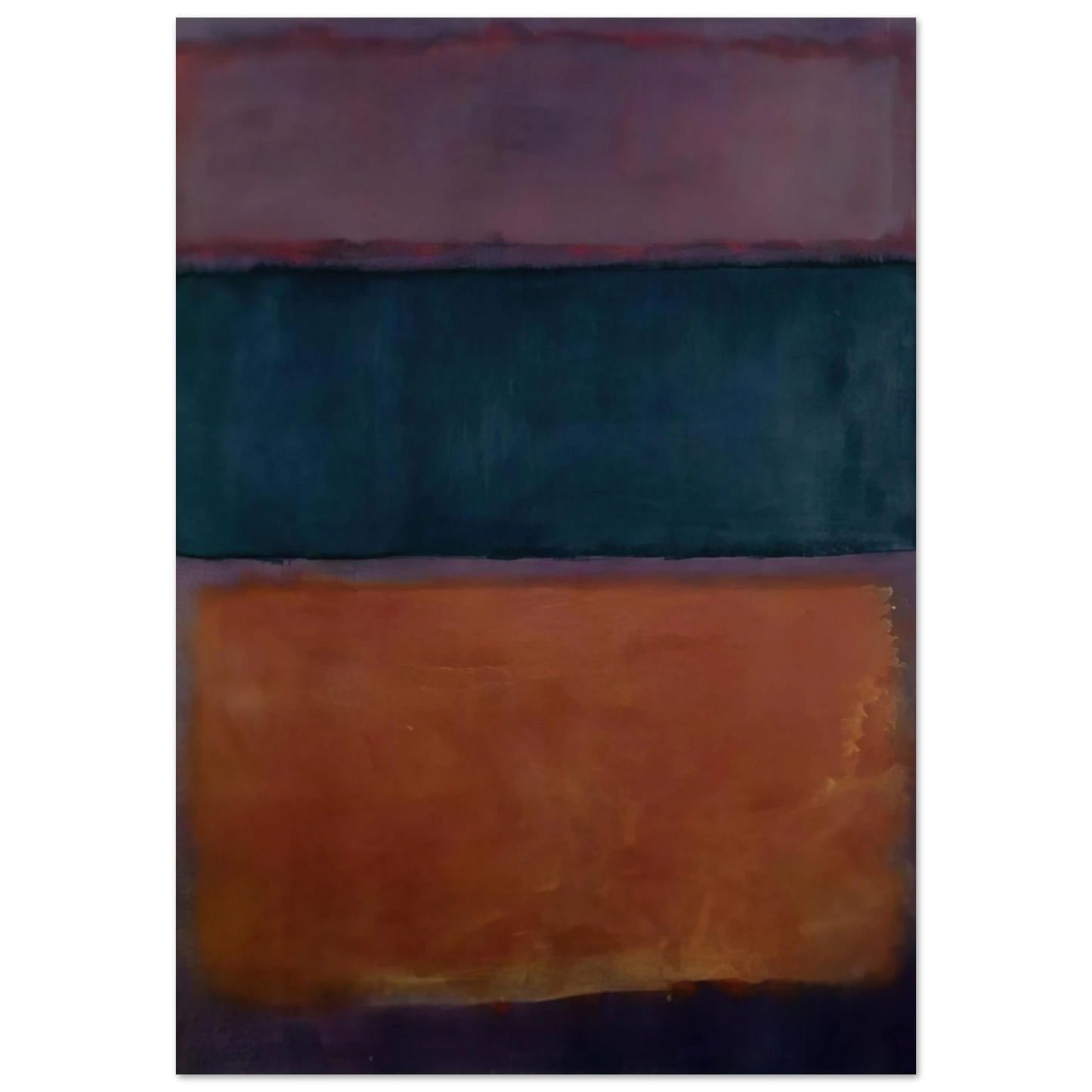 Helen Frankenthaler - Untitled - 1963 Wall art - 13x18 cm / 5x7 inches - Premium Wooden Framed Poster With Fine Art Paper - Black frame
