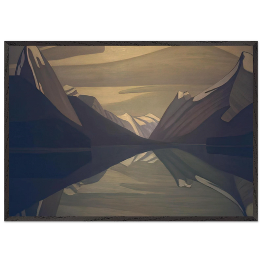 Maligne Lake Jasper Park - 1924 - Lawren Harris Framed Art Print – Black Wooden Frame - Default Title - -Framed Art Print