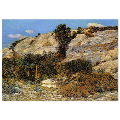 Lyman's Ledge, Appledore - Childe Hassam Brushed Aluminum Print - 70x100 cm / 28x40 inches | Childe Hassam Aluminum Print | Childe Hassam Prints