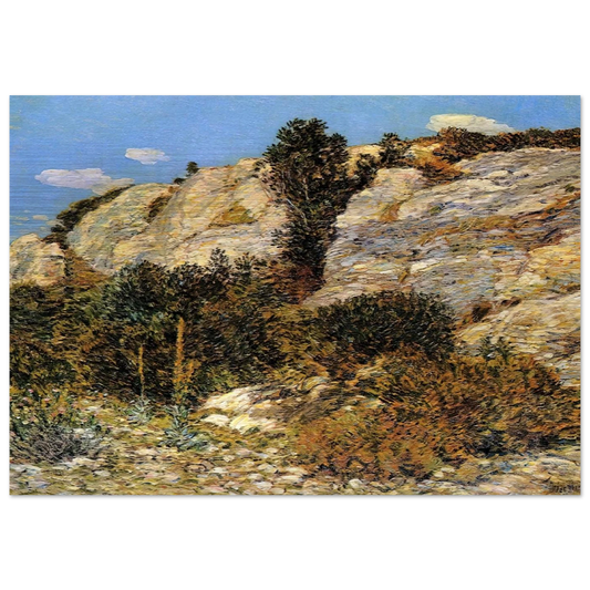 Lyman's Ledge, Appledore - Childe Hassam Brushed Aluminum Print - 70x100 cm / 28x40 inches | Childe Hassam Aluminum Print | Childe Hassam Prints
