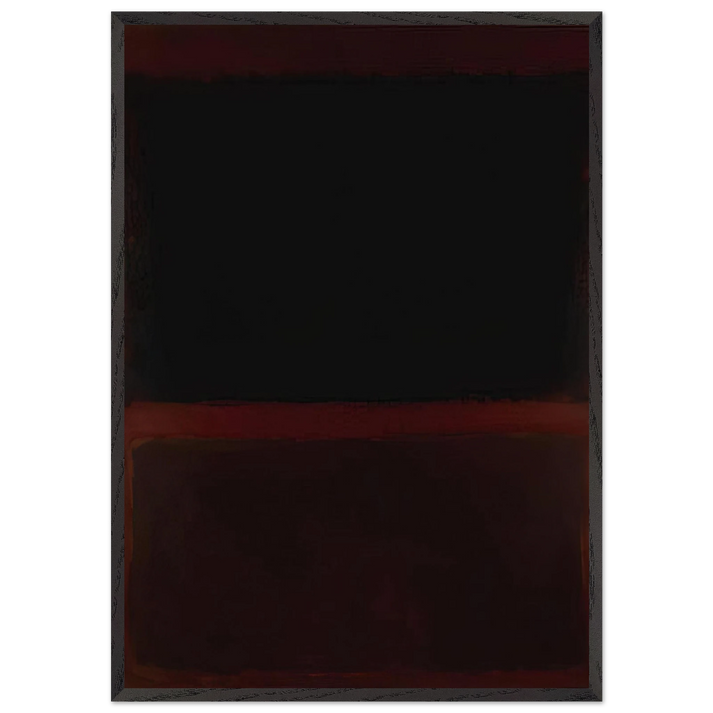 Black on Dark Sienna on Purple - 1960 - Mark Rothko 70x100 cm / 28x40 inches Framed Art Print – Black Wooden Frame