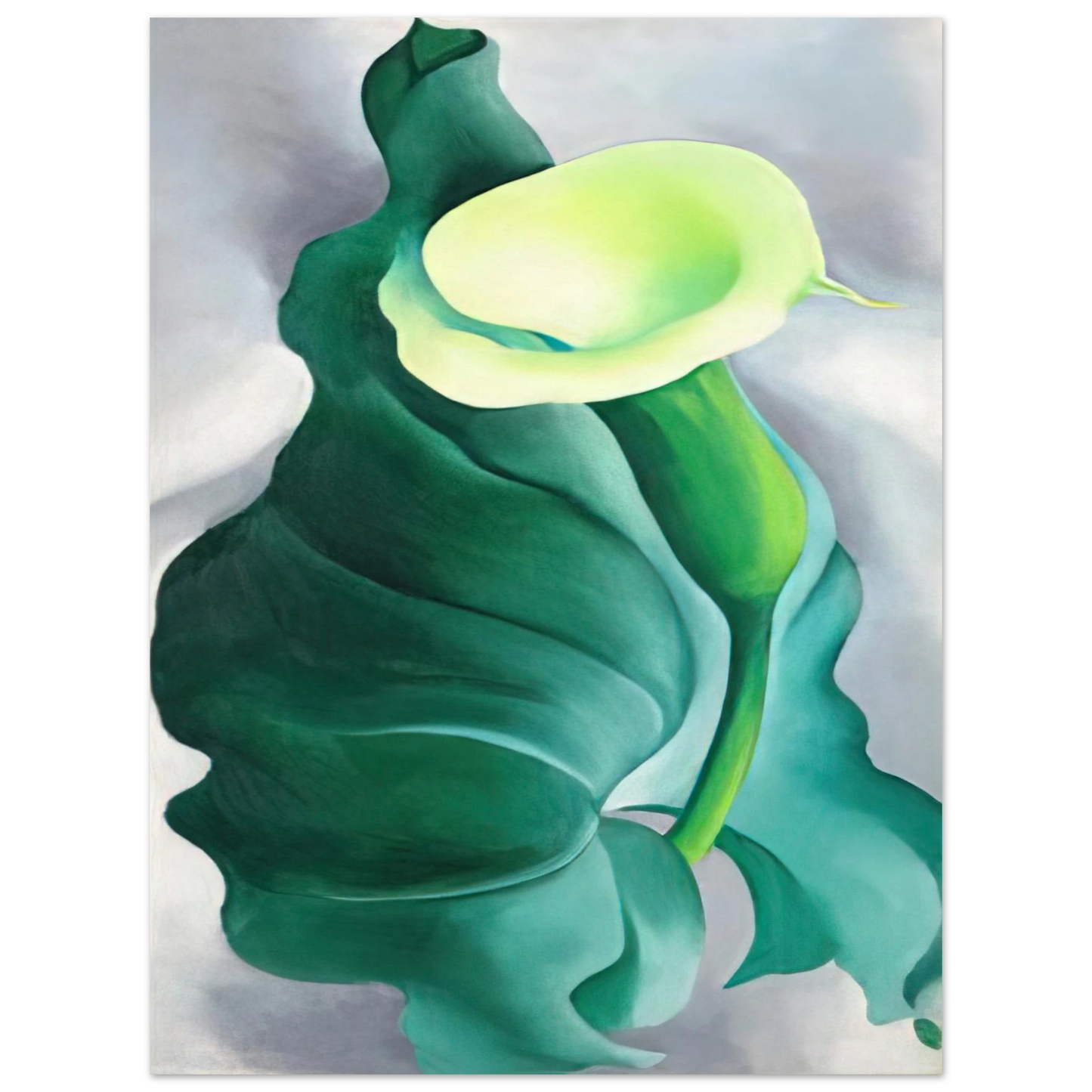 Georgia O'Keeffe - Calla Lily  Lily-Yellow No. 2  Fine Art Poster - 13x18 cm / 5x7 inches