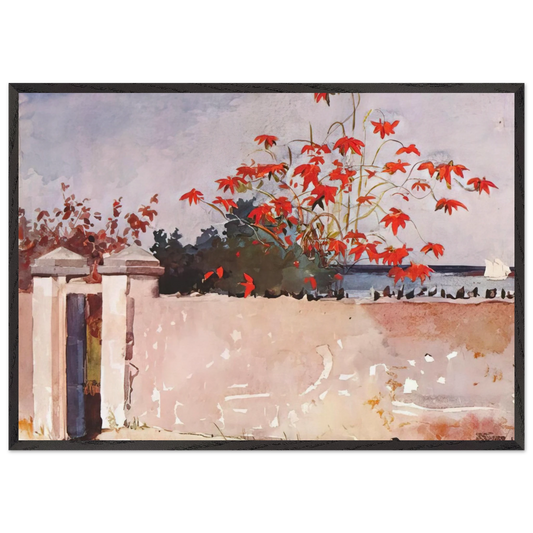 A WALL NASSAU - Winslow Homer Framed Art Print – Black Wooden Frame - Default Title - -Framed Art Print