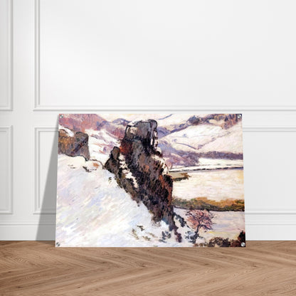 Creuse under the snow - 1890 - Armand Guillaumin Acrylic Print - 70x100 cm / 28x40″ inches | Armand Guillaumin Wall Art | Armand Guillaumin Prints