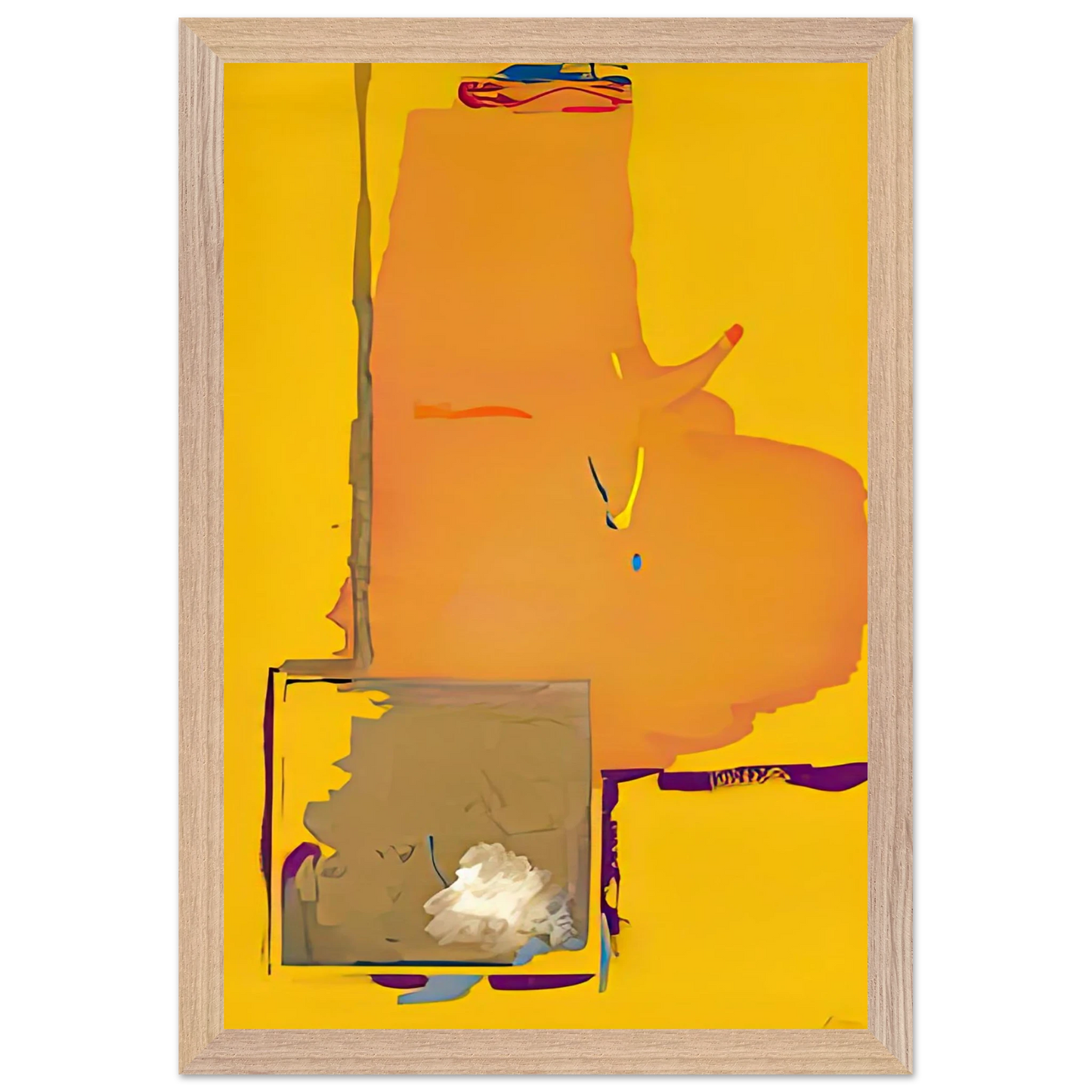 Helen Frankenthaler - Mardi Gras, 1987- Wall Art - 30x40 cm / 12x16 inches - Premium Wooden Framed Poster With Fine Art Paper - Black frame