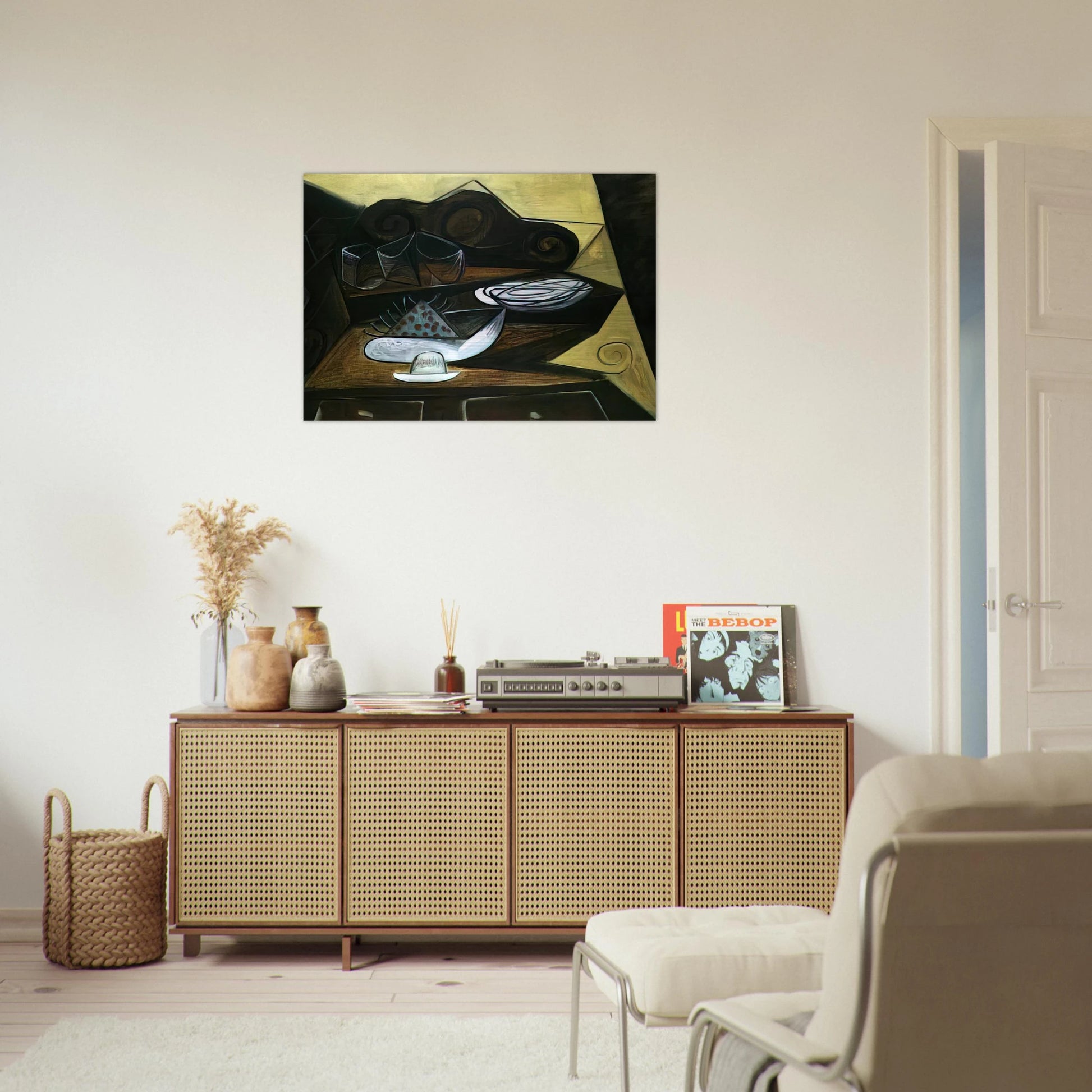 The Buffet  Catalan  - Pablo Picasso Brushed Aluminum Print - 70x100 cm / 28x40 inches | Pablo Picasso Aluminum Print | Pablo Picasso Prints