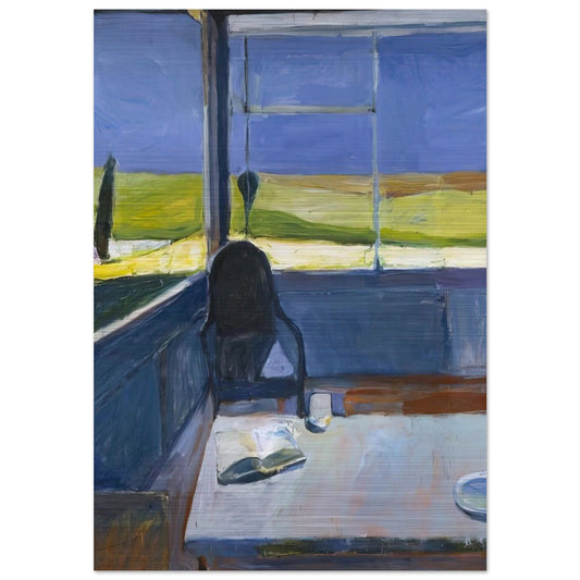 Interior with Book - Richard Diebenkorn Brushed Aluminum Print - 70x100 cm / 28x40 inches | Richard Diebenkorn Aluminum Print | Richard Diebenkorn Prints