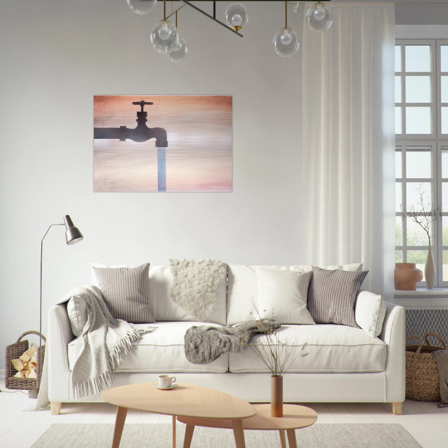 FAUCET - Edward Ruscha Brushed Aluminum Print - 70x100 cm / 28x40 inches | Edward Ruscha Aluminum Print | Edward Ruscha Prints