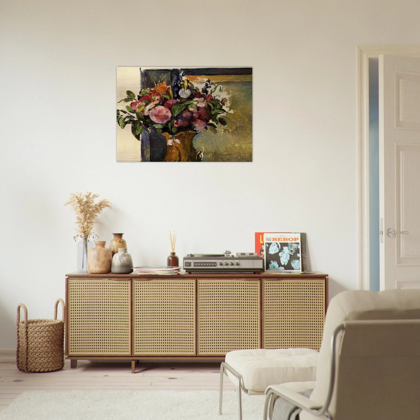 Flowers in a Vase - Paul Cézanne Brushed Aluminum Print - 70x100 cm / 28x40 inches | Paul Cézanne Aluminum Print | Paul Cézanne Prints