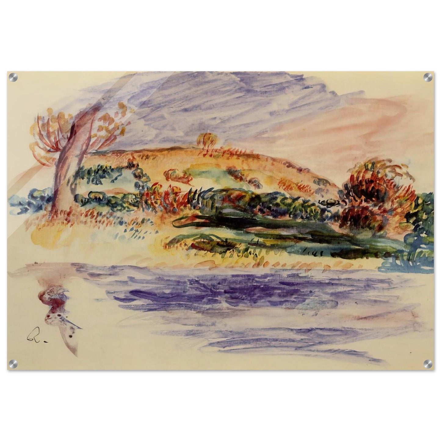 Landscape - Pierre-Auguste Renoir Acrylic Print - 70x100 cm / 28x40″ inches