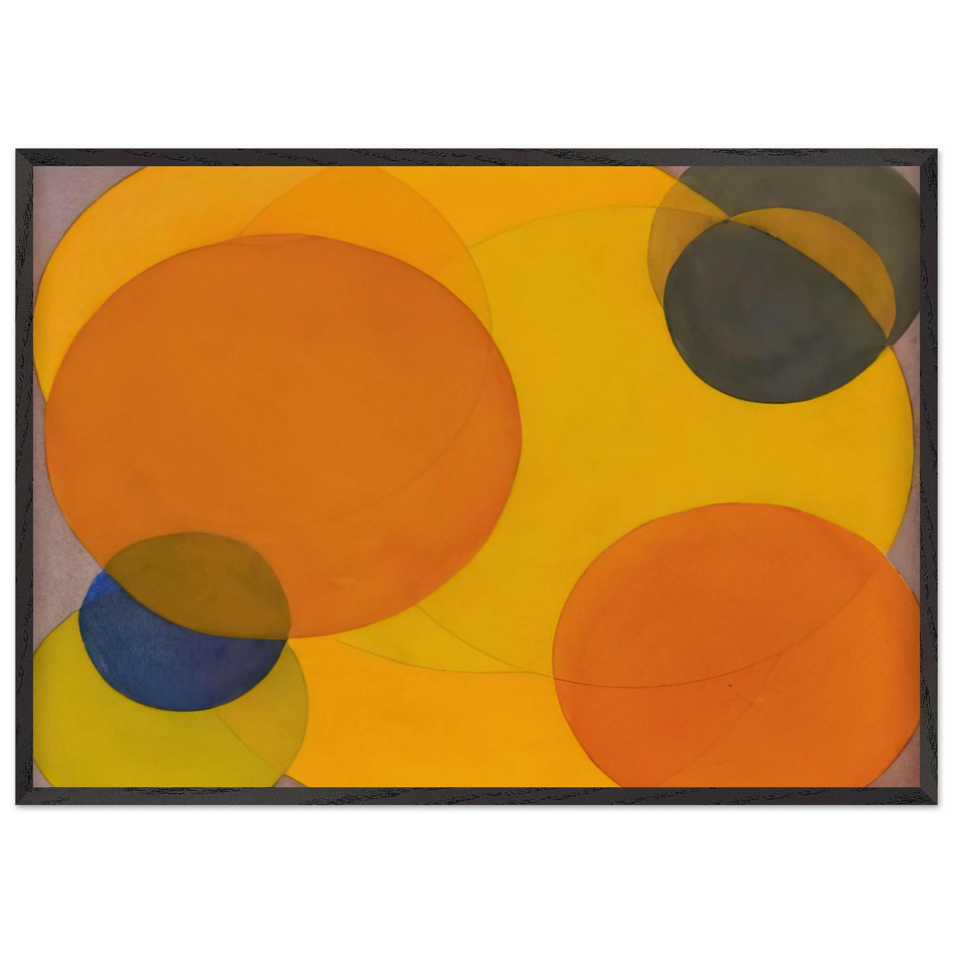 Morre XXII - Al Held Framed Art Print – Black Wooden Frame - Default Title - -Framed Art Print