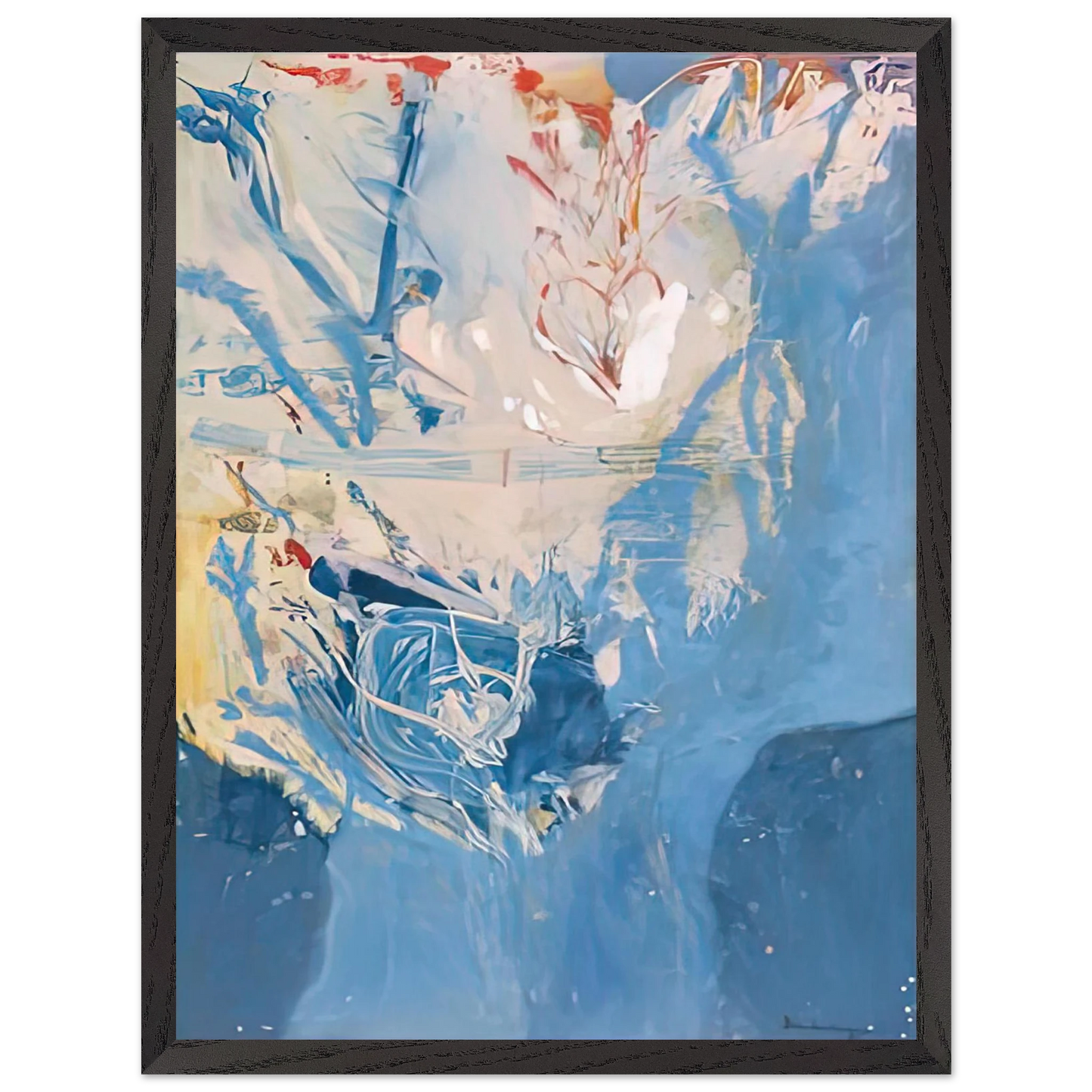 Helen Frankenthaler - Blue Territory, 1955- Wall Art - 30x40 cm / 12x16 inches - Premium Wooden Framed Poster With Fine Art Paper - Wood frame