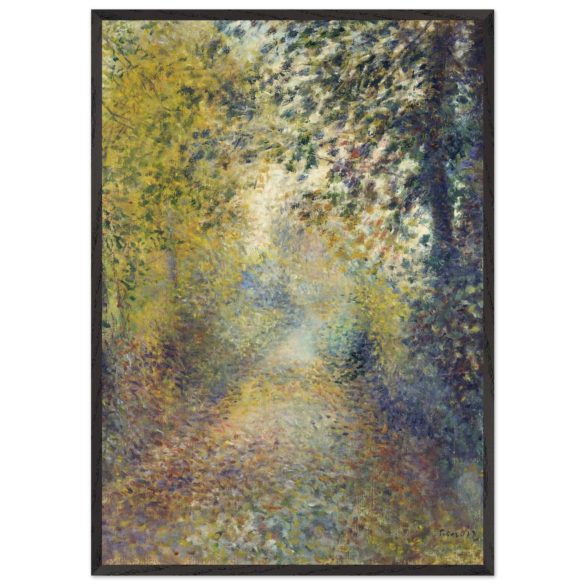 In the Woods N2 - Pierre-Auguste Renoir Framed Art Print – Black Wooden Frame - Default Title - -Framed Art Print