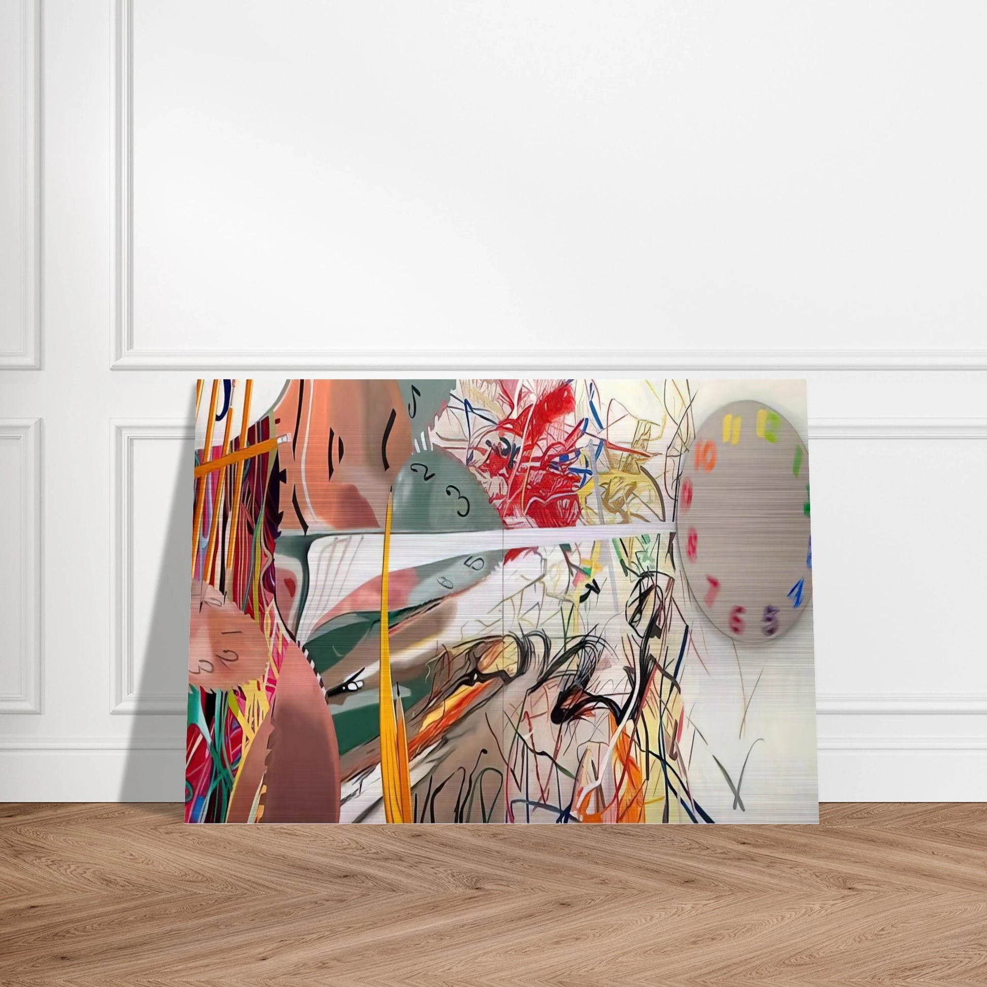 Time Stops the Face Continues - James Rosenquist Brushed Aluminum Print - 70x100 cm / 28x40 inches | James Rosenquist Aluminum Print | James Rosenquist Prints