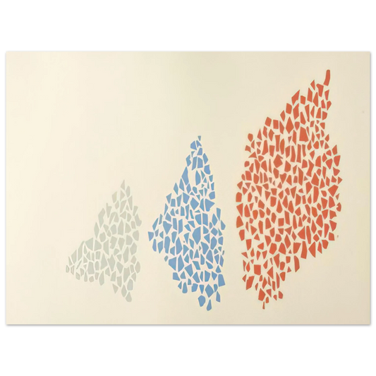 Robert Goodnough - Red, Blue and Grey - Post-Painterly Abstraction Fine Art Poster - Default Title