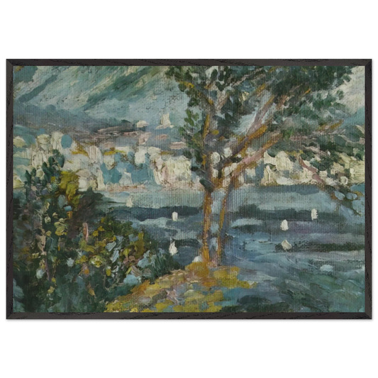 LANDSCAPE CADAQUES 1920 - Salvador Dali Framed Art Print – Black Wooden Frame - Default Title - -Framed Art Print