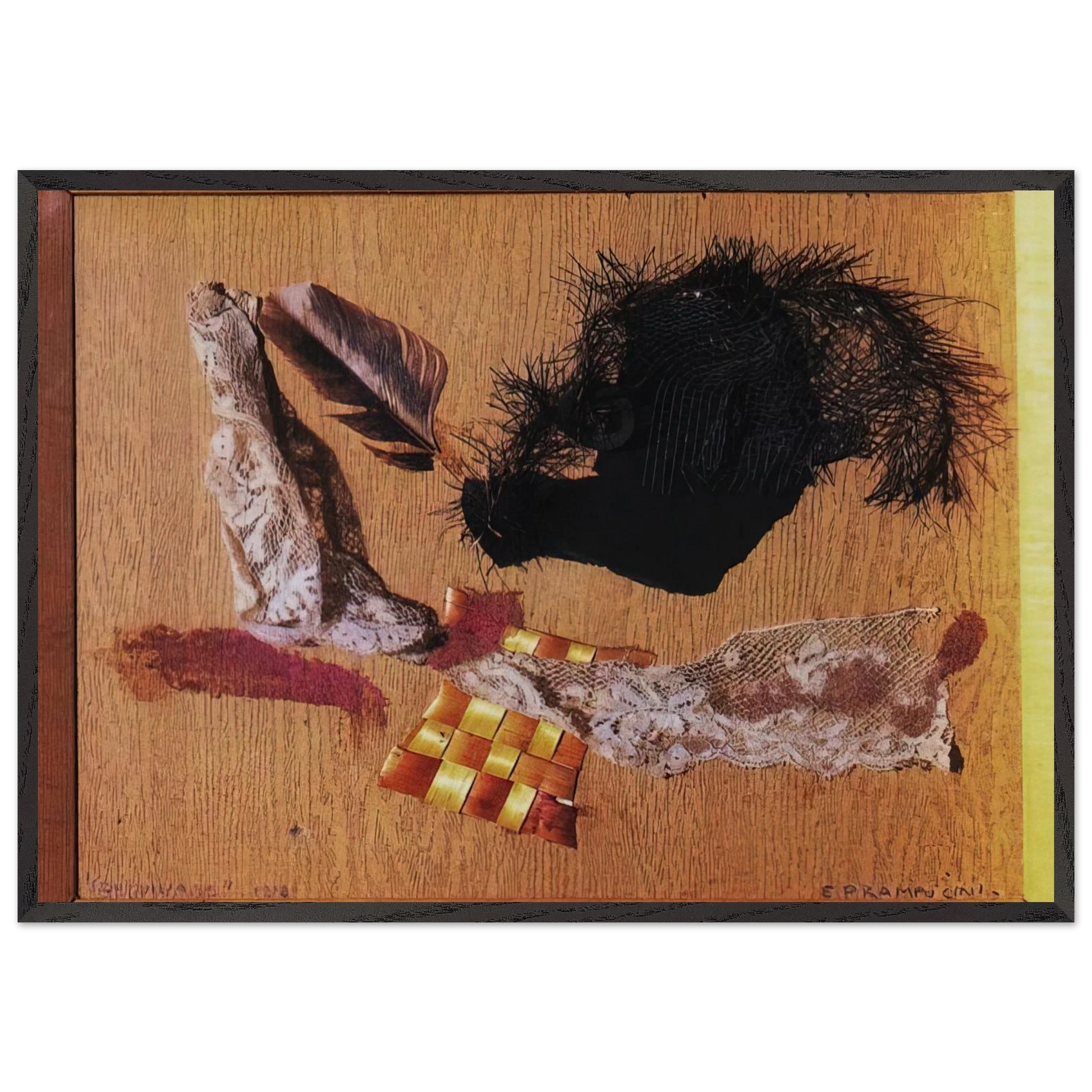 B GUINAGE 1918 - Enrico Prampolini Framed Art Print – Black Wooden Frame - Default Title - -Framed Art Print