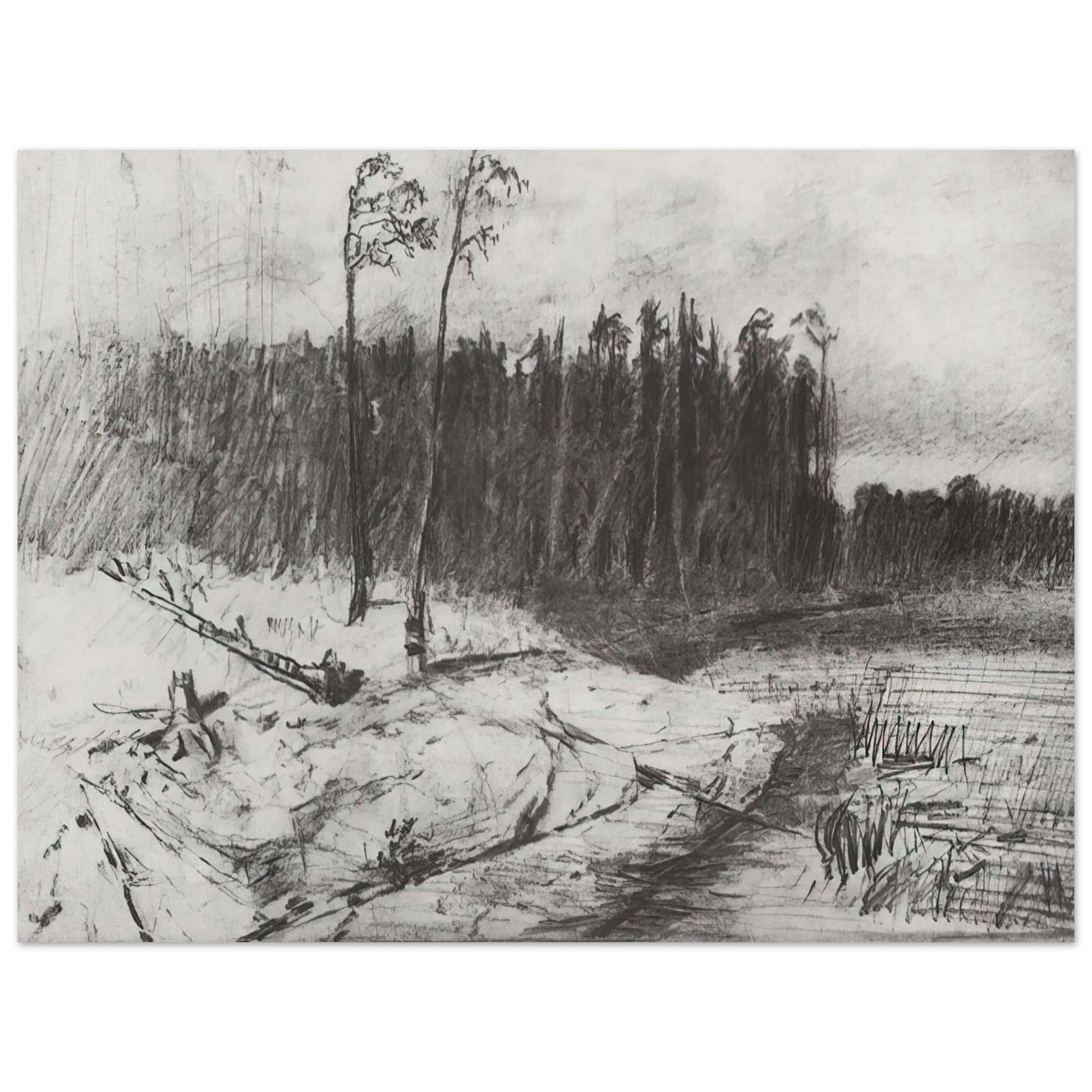 Arkhyp Kuindzhi - Forest near the water Fine Art Poster - Default Title