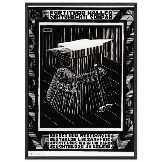 EMBLEMATA ANVIL - MC Escher Framed Art Print – Black Wooden Frame - Default Title - -Framed Art Print