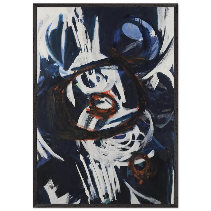 Crescendo - 1963 - Ernst Wilhelm Nay 70x100 cm / 28x40 inches Framed Art Print – Black Wooden Frame