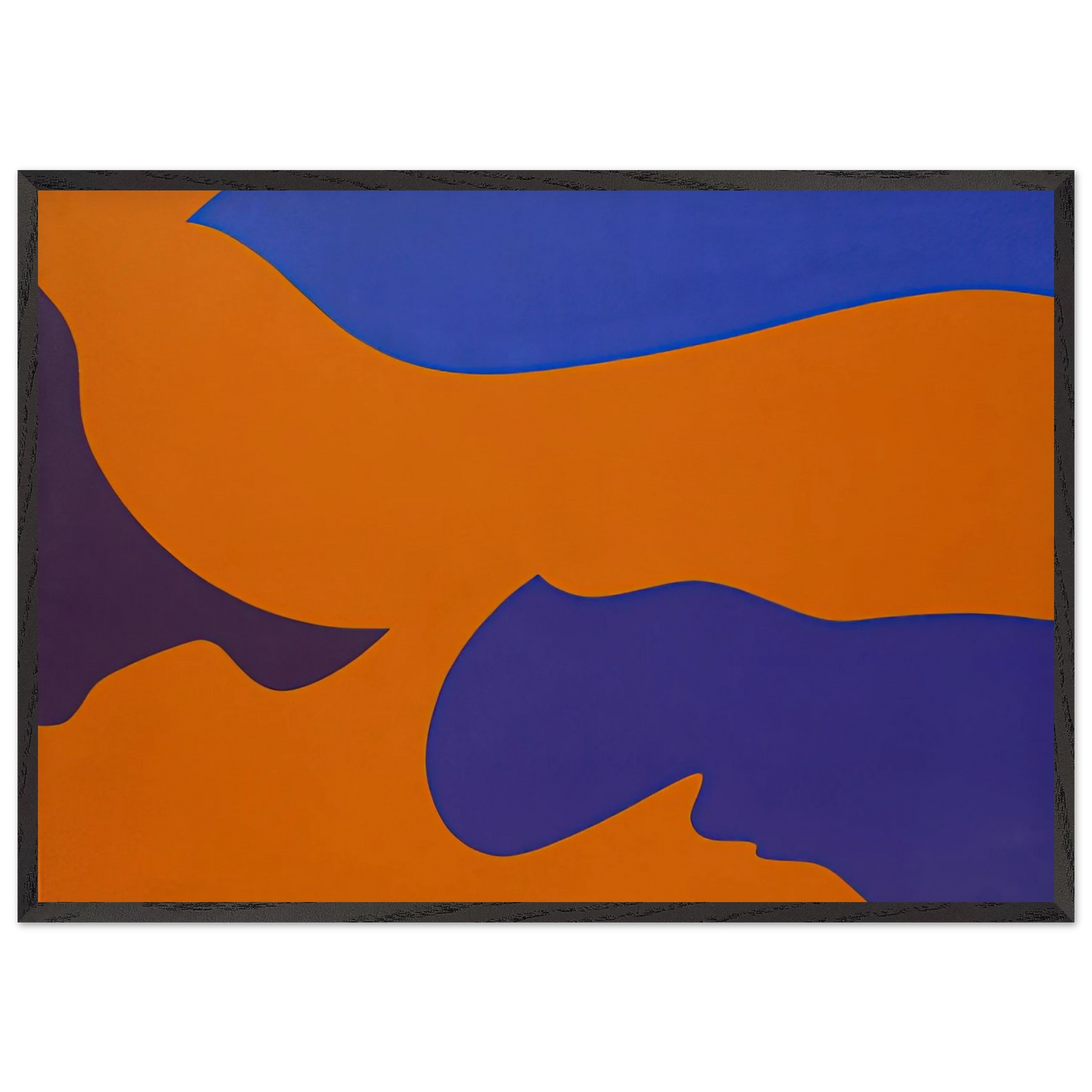 Passage rosion vermillion - Fernand Leduc Framed Art Print – Black Wooden Frame - Default Title - -Framed Art Print