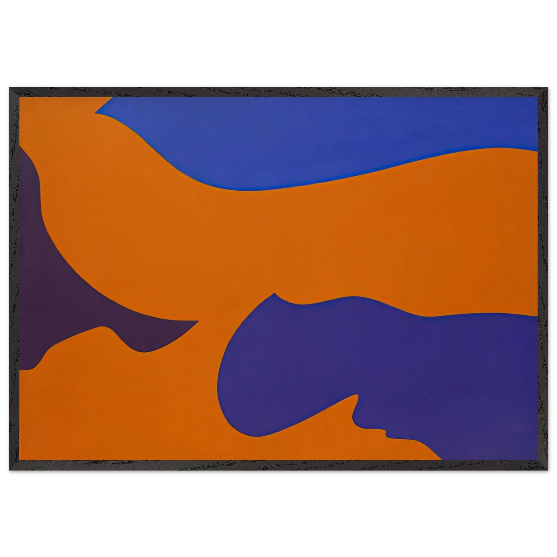 Passage rosion vermillion - Fernand Leduc Framed Art Print – Black Wooden Frame - Default Title - -Framed Art Print