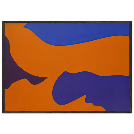 Passage rosion vermillion - Fernand Leduc Framed Art Print – Black Wooden Frame - Default Title - -Framed Art Print