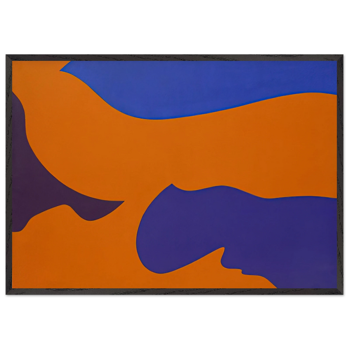 Passage rosion vermillion - Fernand Leduc 70x100 cm / 28x40 inches Framed Art Print – Black Wooden Frame