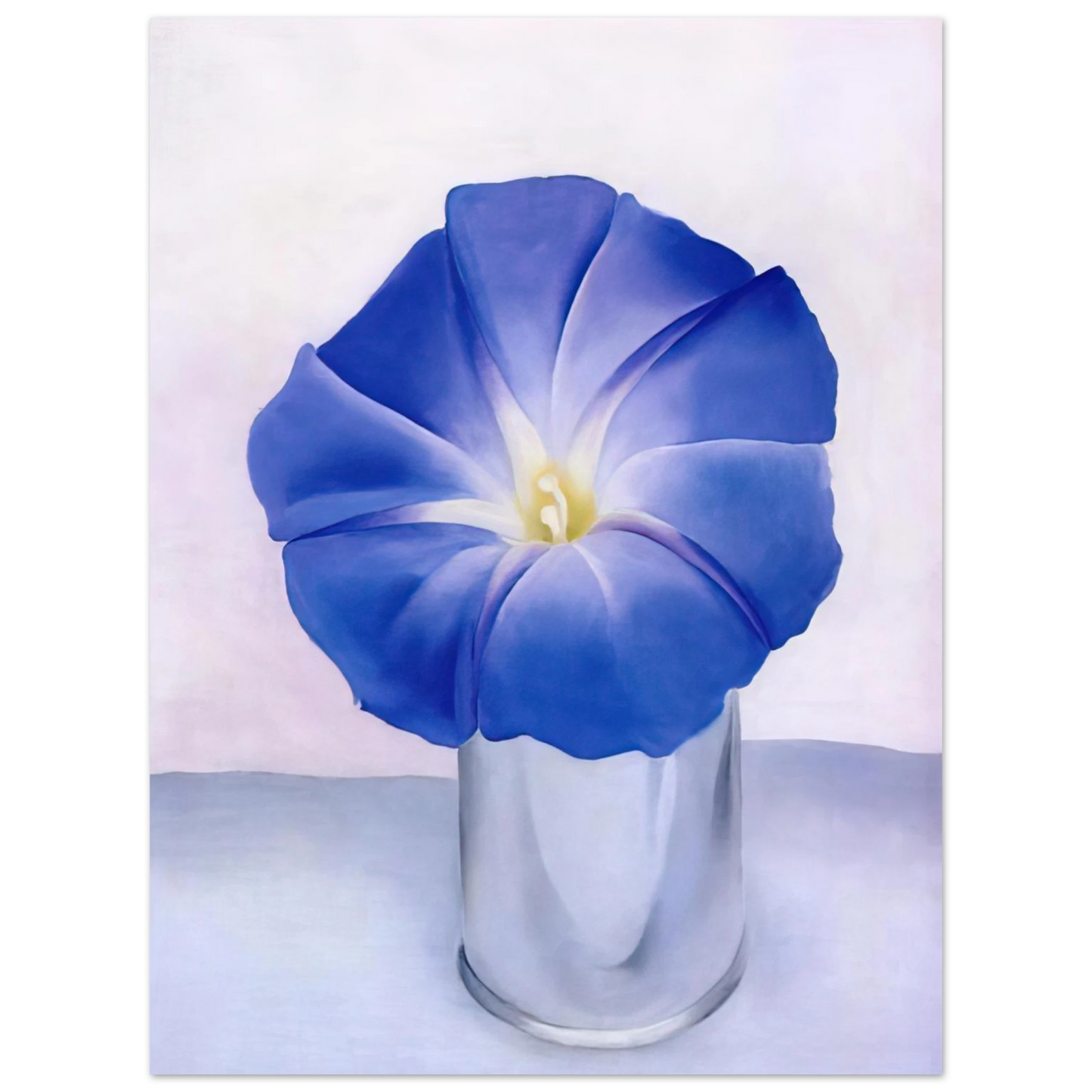 Georgia O'Keeffe - Blue Morning Glory Fine Art Poster - 13x18 cm / 5x7 inches