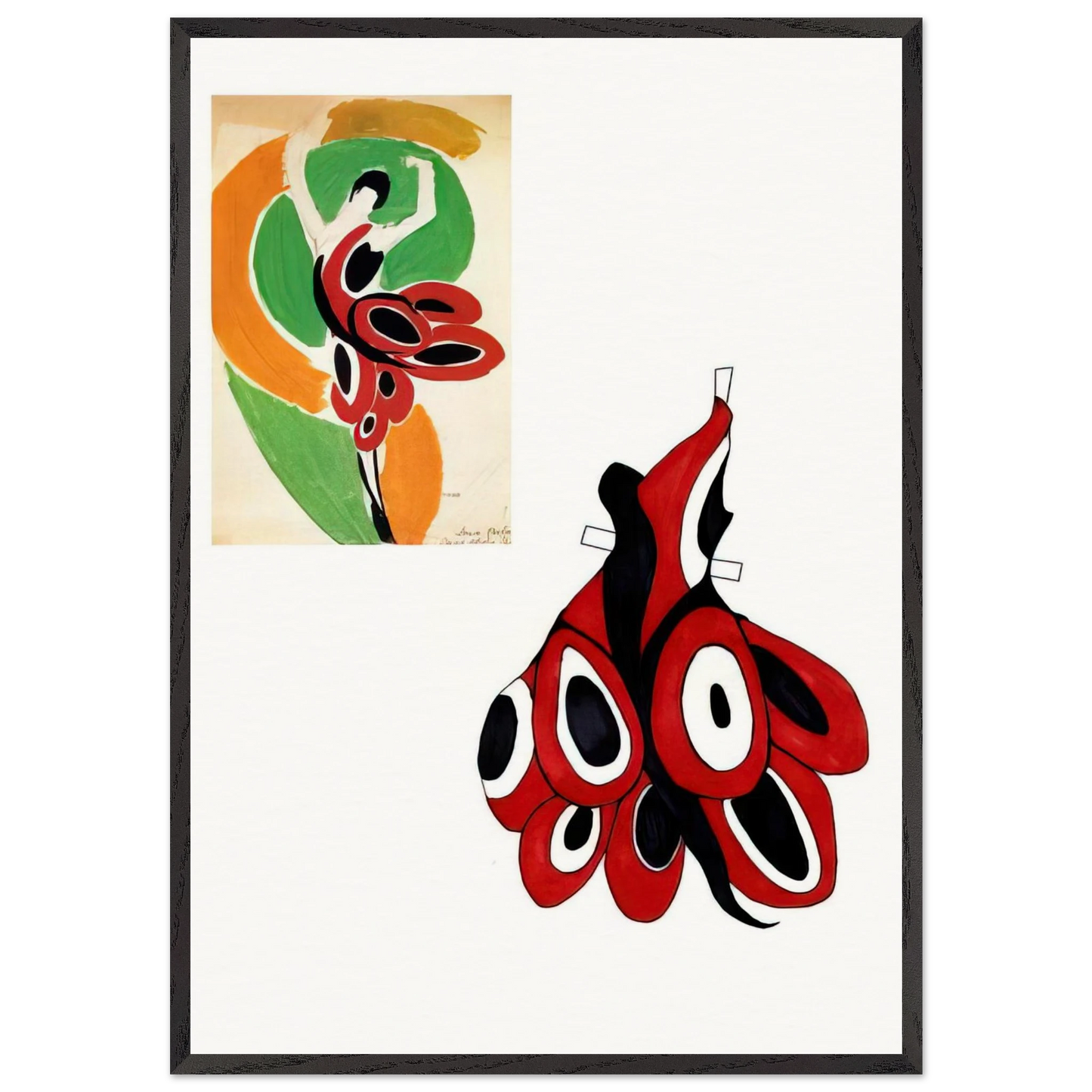 FASHION ILLUSTRATION 6 - Sonia Delaunay Framed Art Print – Black Wooden Frame - Default Title - -Framed Art Print