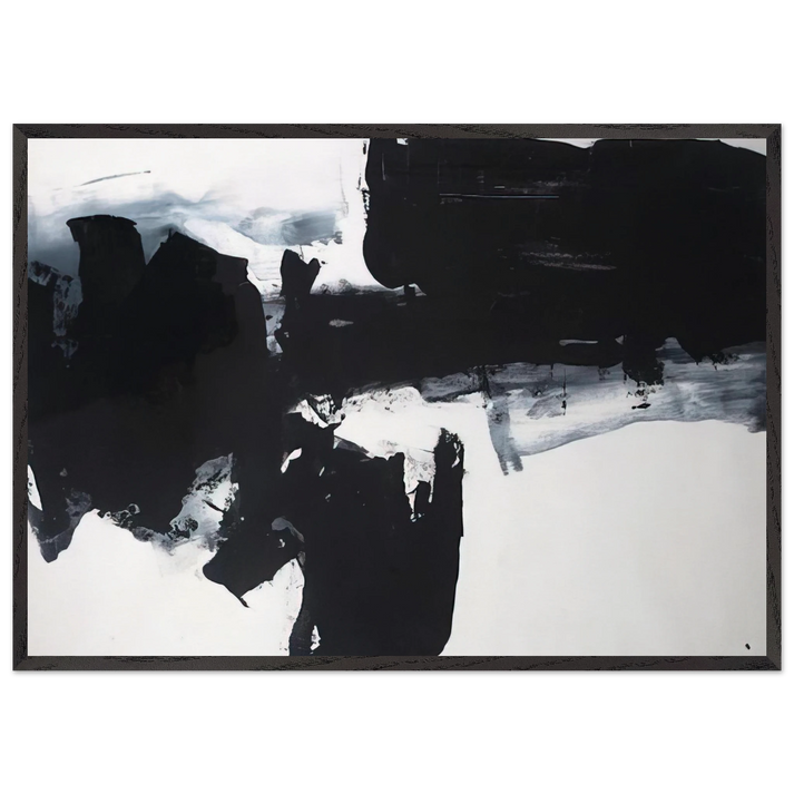 UNTITLED 1961 3 - Luis Feito 70x100 cm / 28x40 inches Framed Art Print – Black Wooden Frame