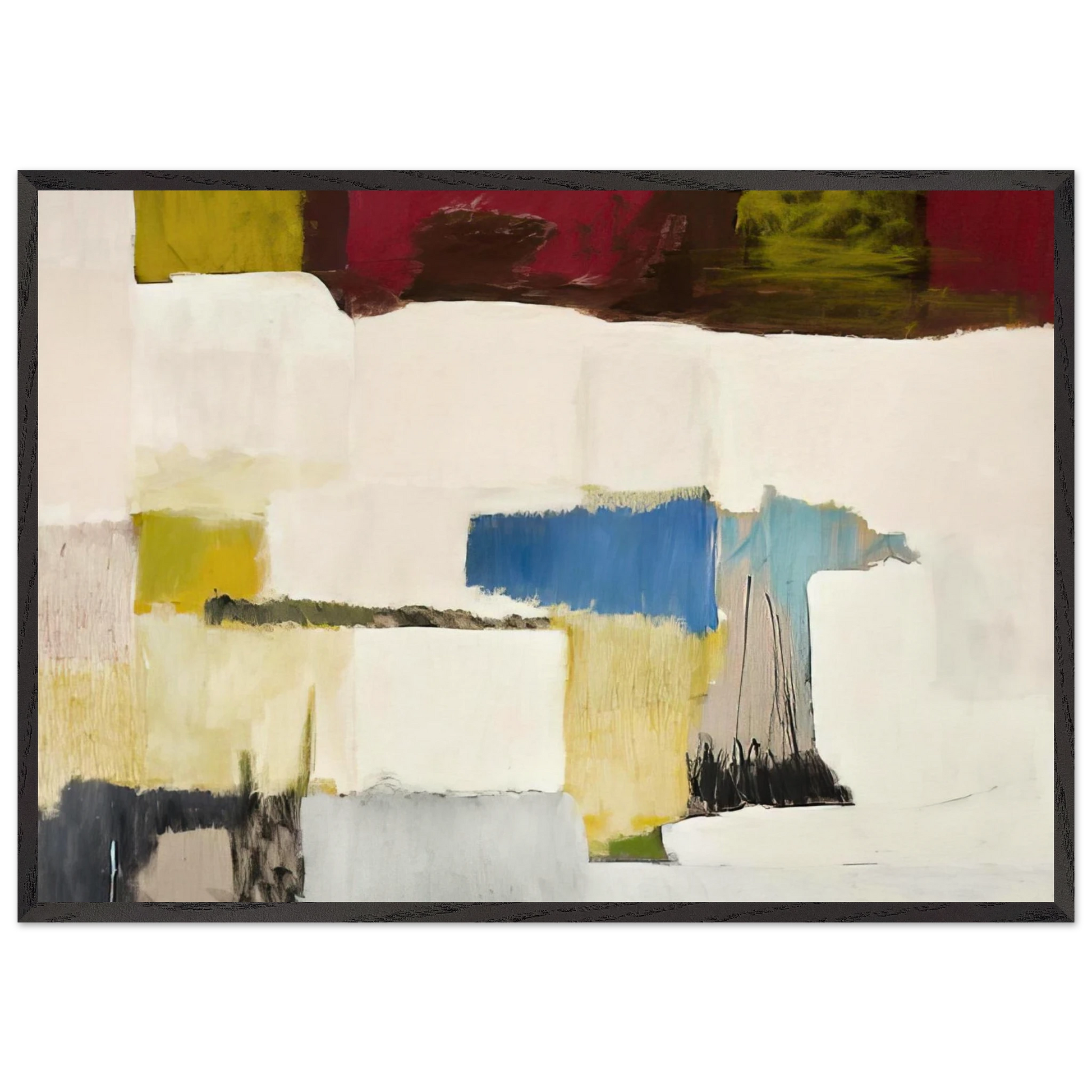 Untitled - 1980 N7 - Giorgio Cavallon Framed Art Print – Black Wooden Frame - Default Title - -Framed Art Print