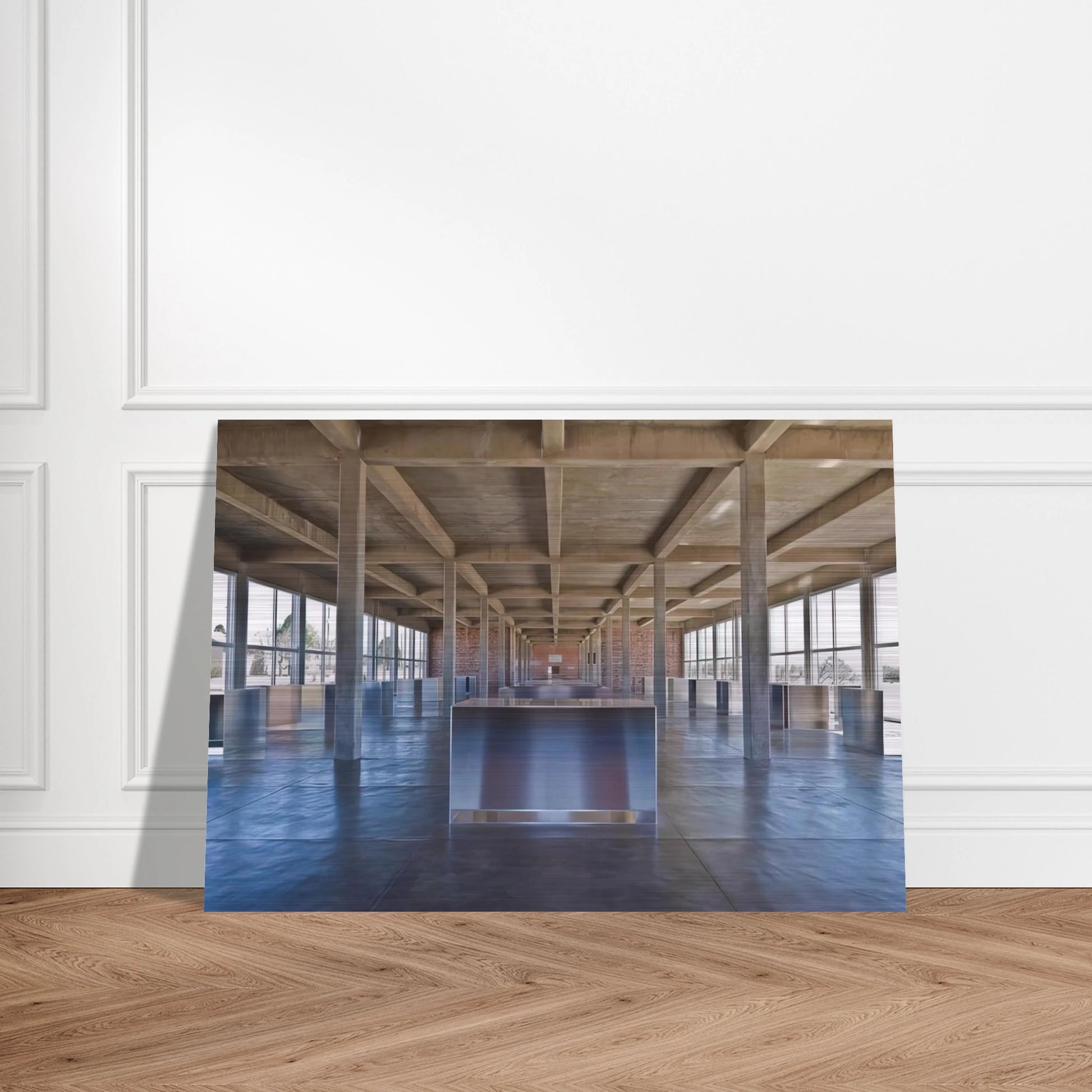 Untitled 100 Untitled Works in Mill Aluminium - 1986 - Donald Judd Brushed Aluminum Print - 70x100 cm / 28x40 inches | Donald Judd Aluminum Print | Donald Judd Prints