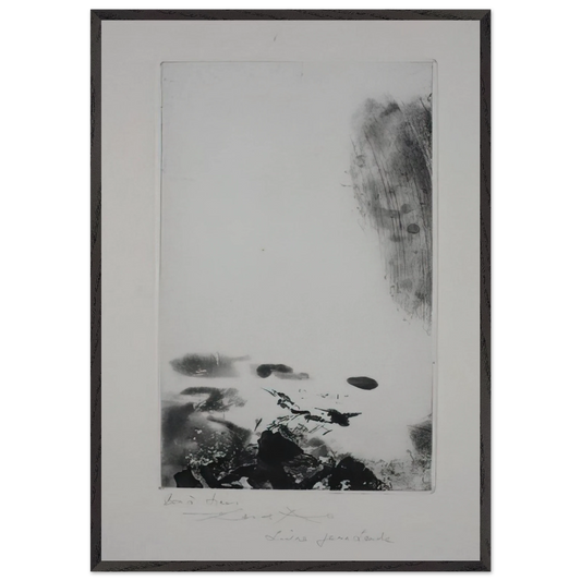 WAITING FOR A HOLIDAY 1974 - Zao Wou-Ki Framed Art Print – Black Wooden Frame - Default Title - -Framed Art Print