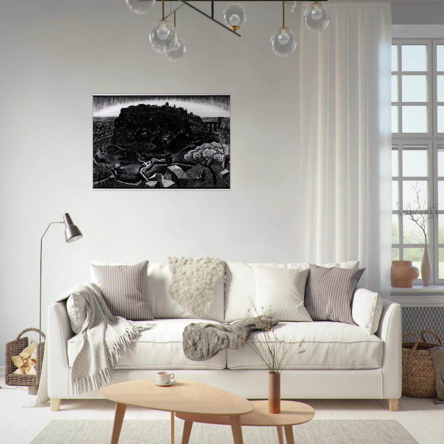 VITORCHIANO NEL CIMINO - MC Escher Brushed Aluminum Print - 70x100 cm / 28x40 inches | MC Escher Aluminum Print | MC Escher Prints