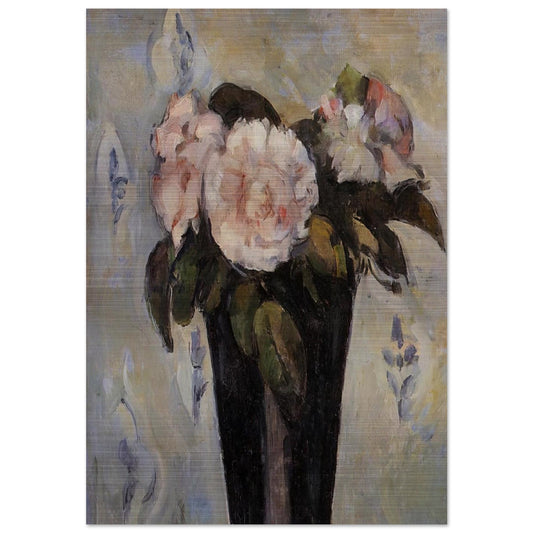 Dark Blue Vase - Paul Cézanne Brushed Aluminum Print - 70x100 cm / 28x40 inches | Paul Cézanne Aluminum Print | Paul Cézanne Prints