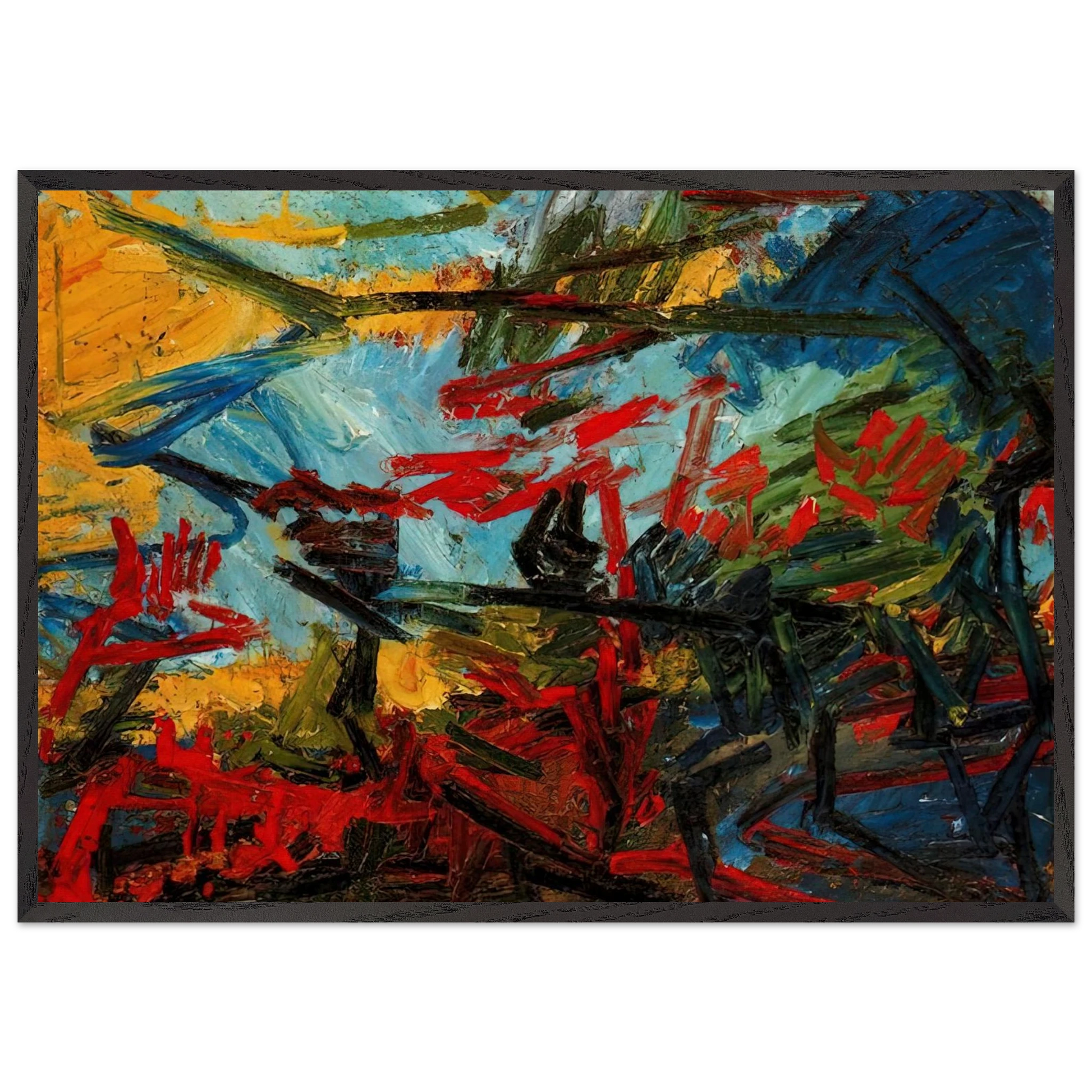 BACCHUS AND ARIADNE - Frank Auerbach Framed Art Print – Black Wooden Frame - Default Title - -Framed Art Print