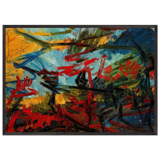 BACCHUS AND ARIADNE - Frank Auerbach Framed Art Print – Black Wooden Frame - Default Title - -Framed Art Print