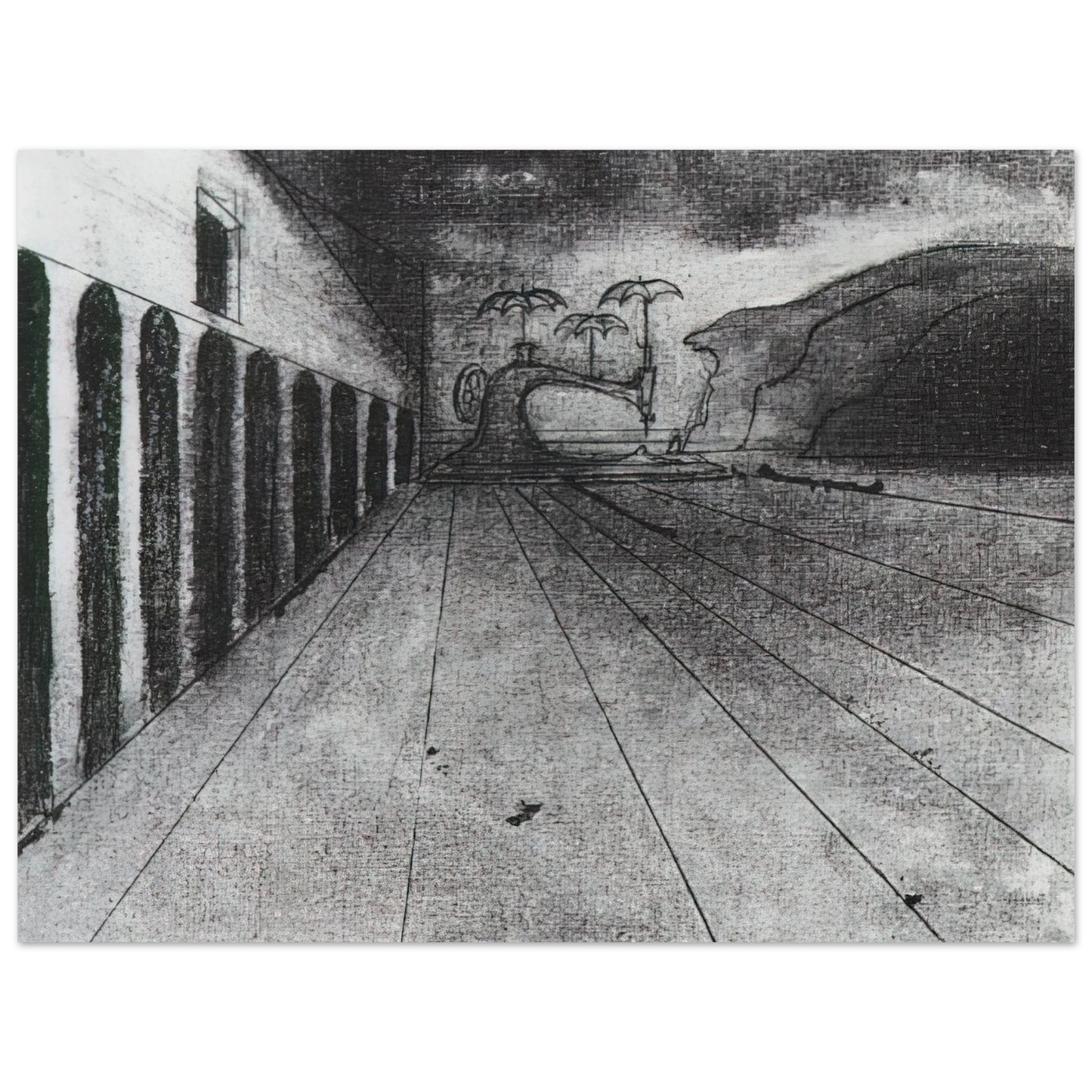 Salvador Dali - LANDSCAPE AFTER DE CHIRICO UNFINISHED Fine Art Poster - Default Title