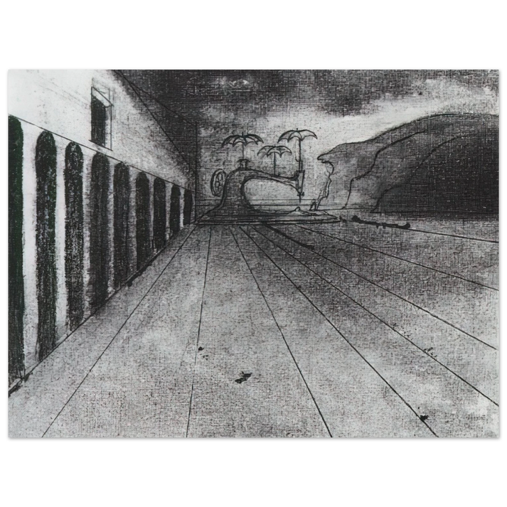 Salvador Dali - LANDSCAPE AFTER DE CHIRICO UNFINISHED  75x100 cm / 30x40inches Fine Art Poster