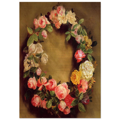Crown of Roses - Pierre-Auguste Renoir Brushed Aluminum Print - 70x100 cm / 28x40 inches | Pierre-Auguste Renoir Aluminum Print | Pierre-Auguste Renoir Prints