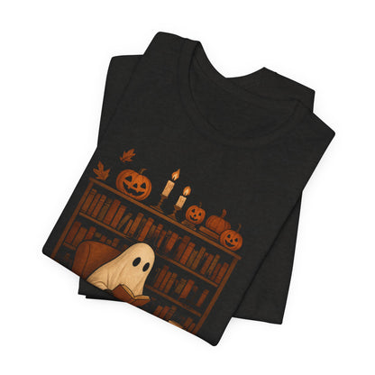 Vintage Ghost Reading Book Lovers Library Halloween Spooky