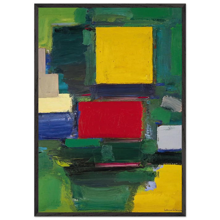 The Gate - Hans Hofmann 70x100 cm / 28x40 inches Framed Art Print – Black Wooden Frame