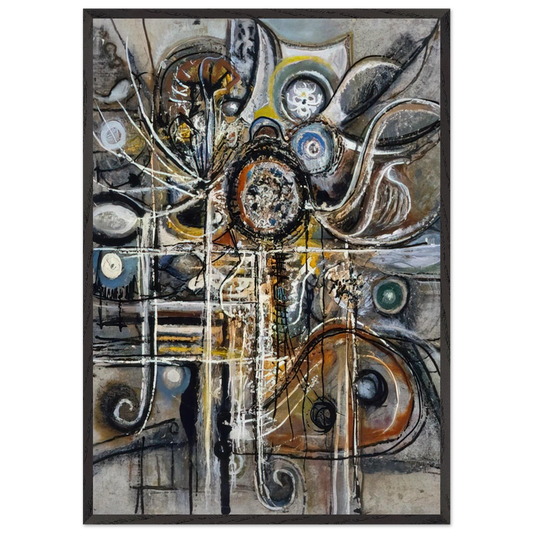 The Center - 1943 - Richard Pousette-Dart Framed Art Print – Black Wooden Frame - Default Title - -Framed Art Print